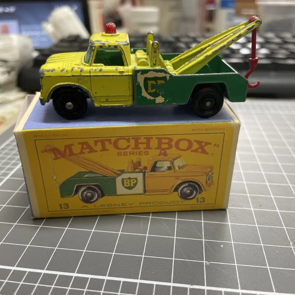 1960's,No.13 Dodge Wreck Truck, Matchbox In Repro Box