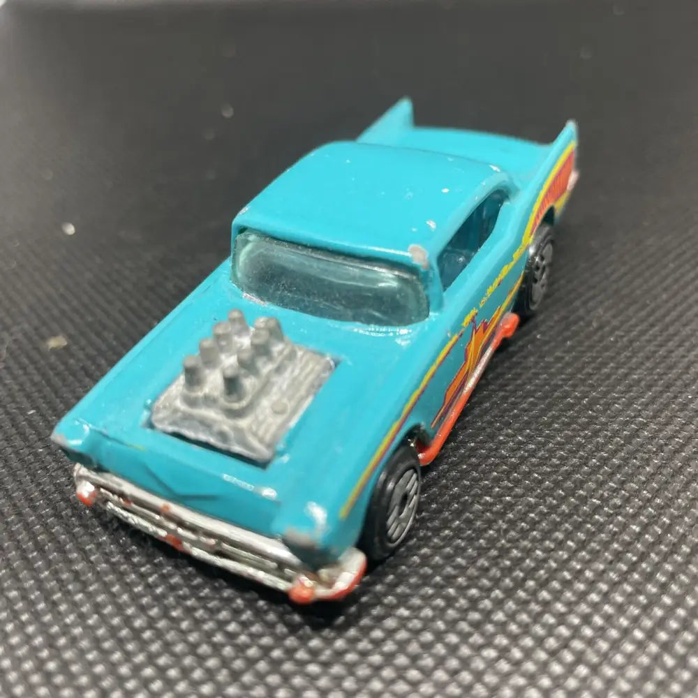1976 Hot Wheels 57 Chevy 1957 Turquoise Made In Malaysia