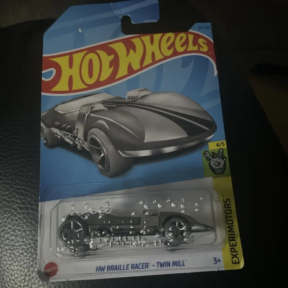 2021 Hot Wheels HW Braille Racer Twin Mill Experimotors #85 Silver Car Toy NEW