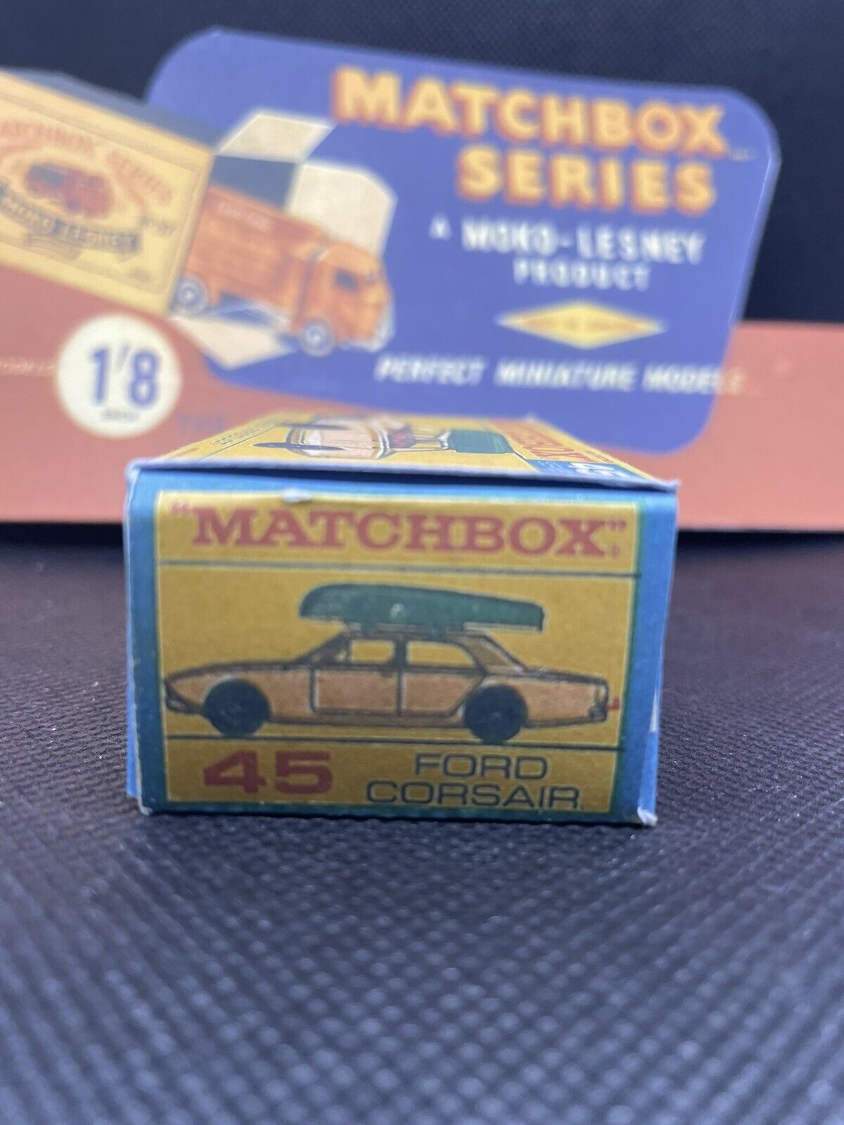 Matchbox Lesney 45 Ford Corsair EMPTY Reproduction Box ONLY NO CAR
