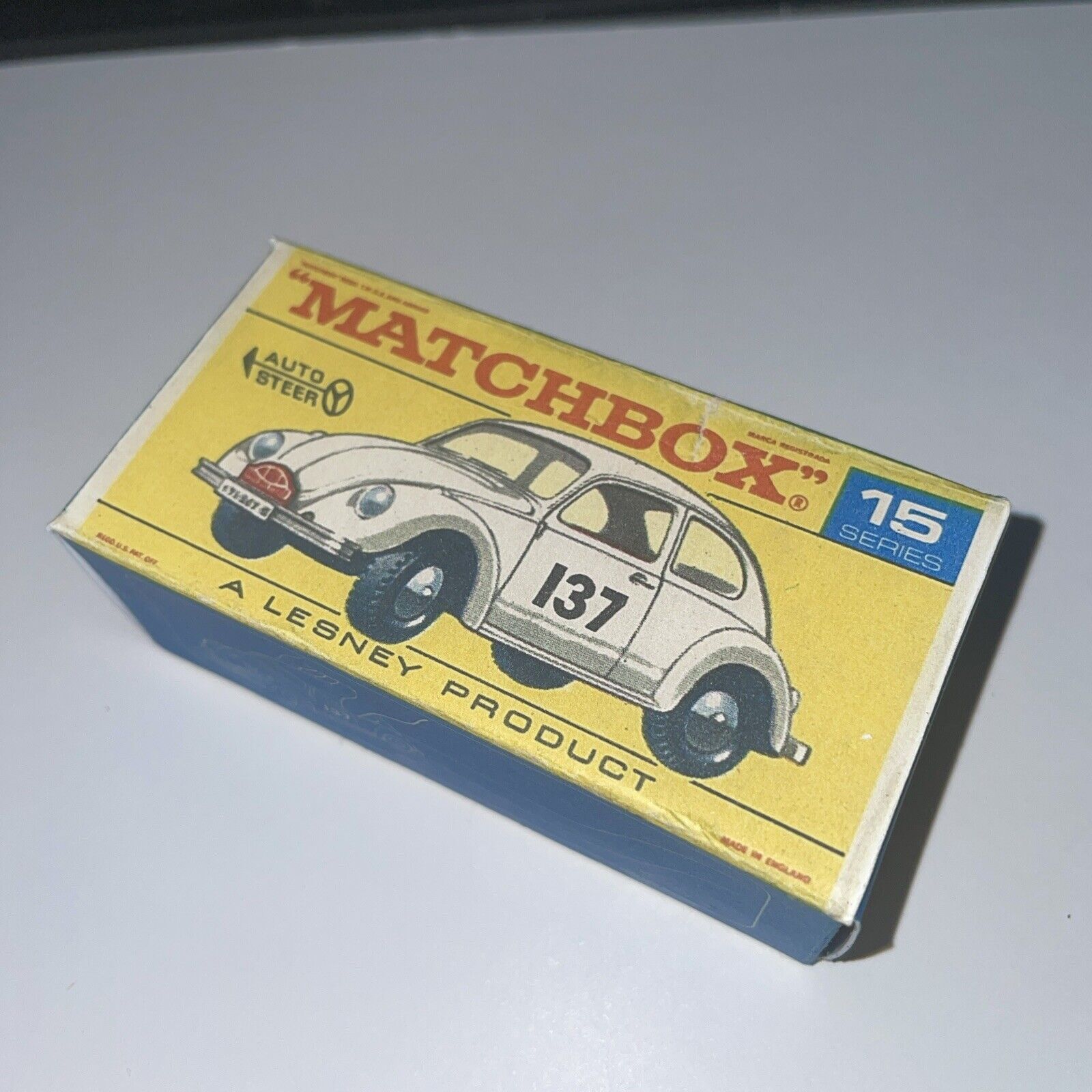Matchbox Lesney No.15 Volkswagen Beetle 1500 Saloon F type Reproduction Box only