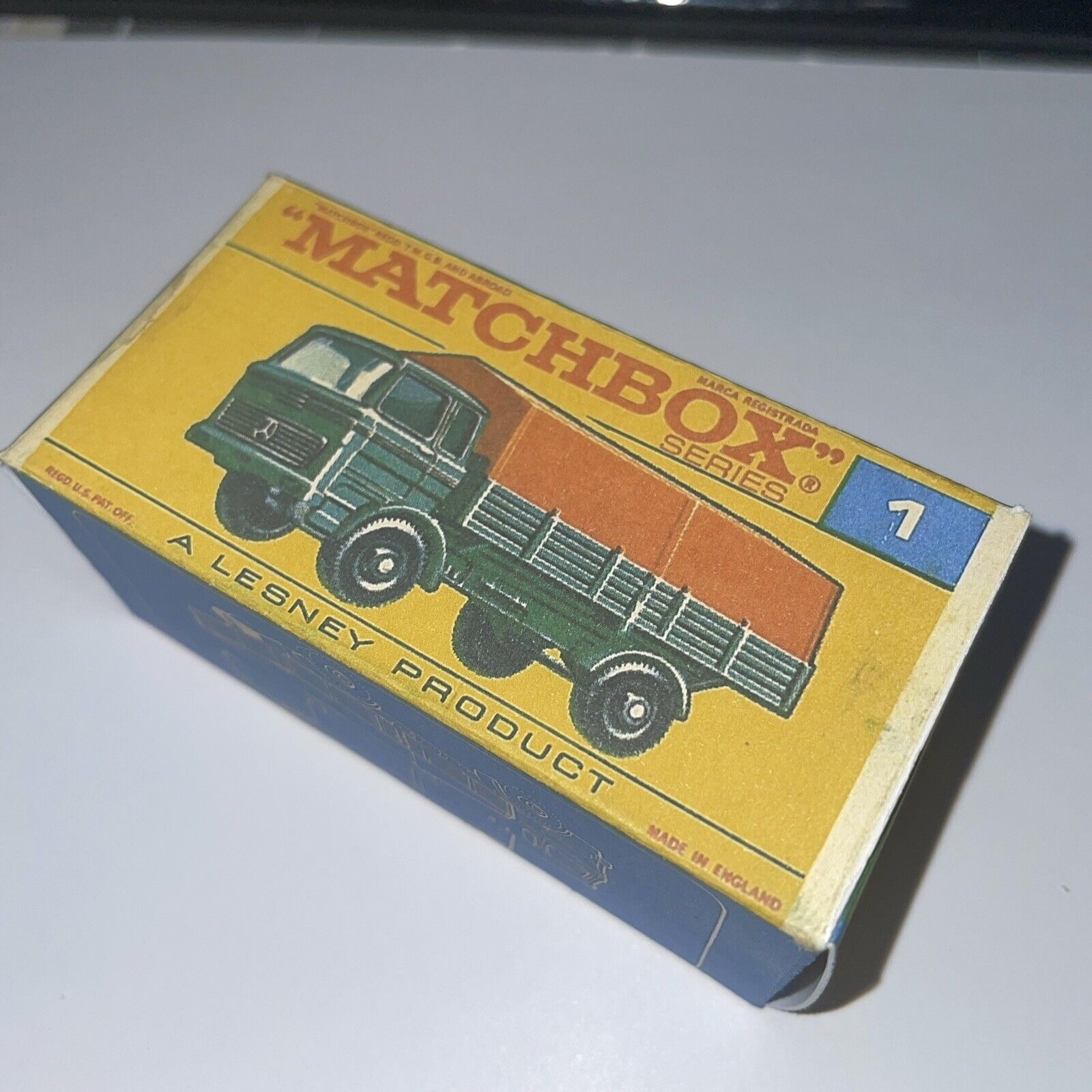 Matchbox Lesney No 1 Mercedes Truck Repro style F empty Box *
