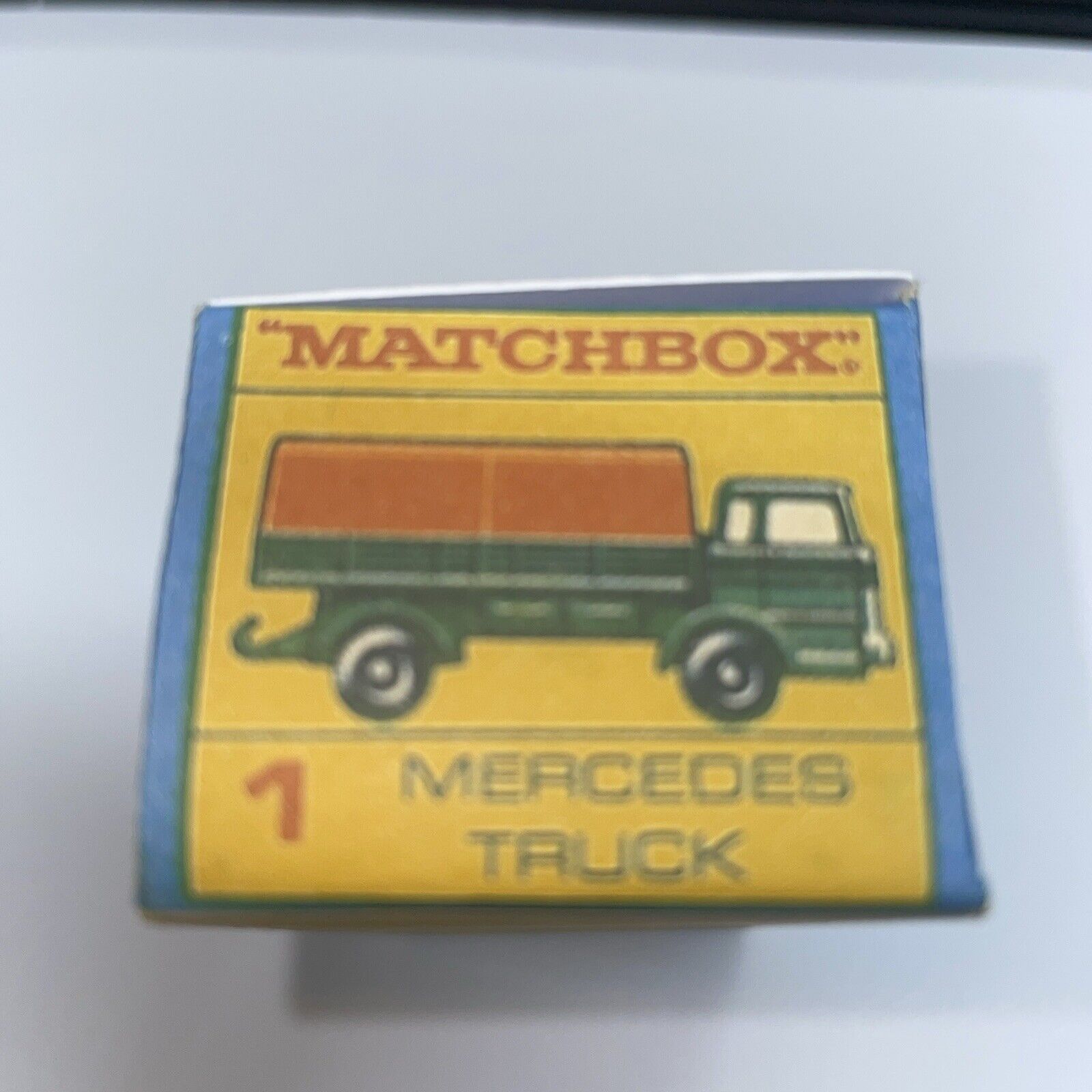 Matchbox Lesney No 1 Mercedes Truck Repro style F empty Box *