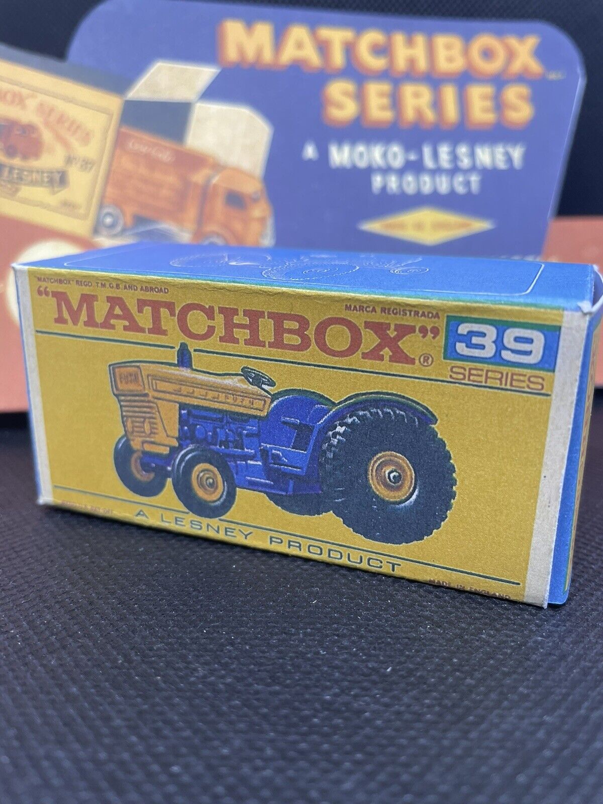 Matchbox Lesney No 39 Ford Tractor Empty Repro Box