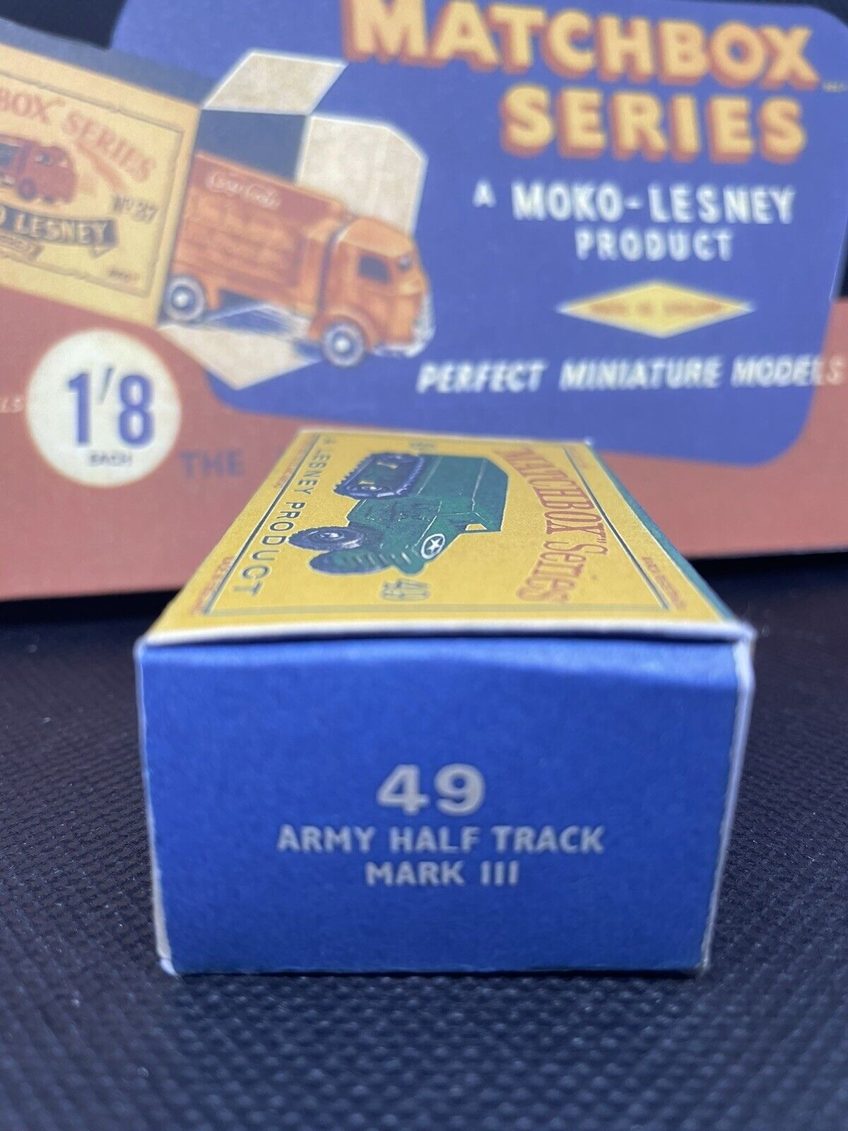 Matchbox Lesney No 49 ARMY HALF TRACK Empty Repro D Style Box ***